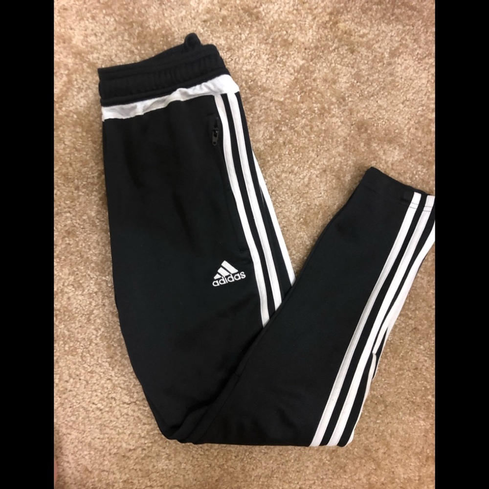 Black adidas joggers